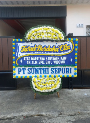 Papan Bunga Duka di Waruruma